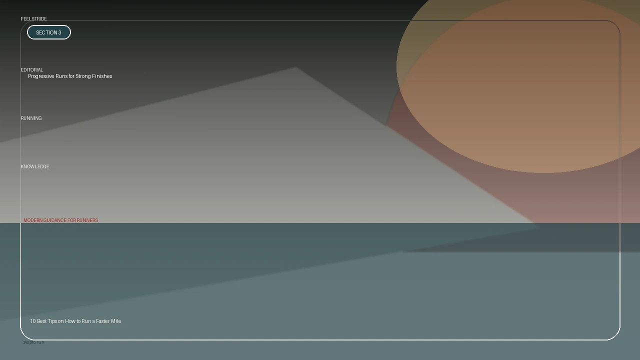 Progressive Runs for Strong Finishes supporting running article image