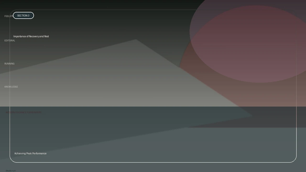 Importance of Recovery and Rest supporting running article image