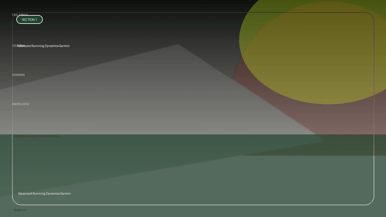 Advanced Running Dynamics Garmin supporting running article image