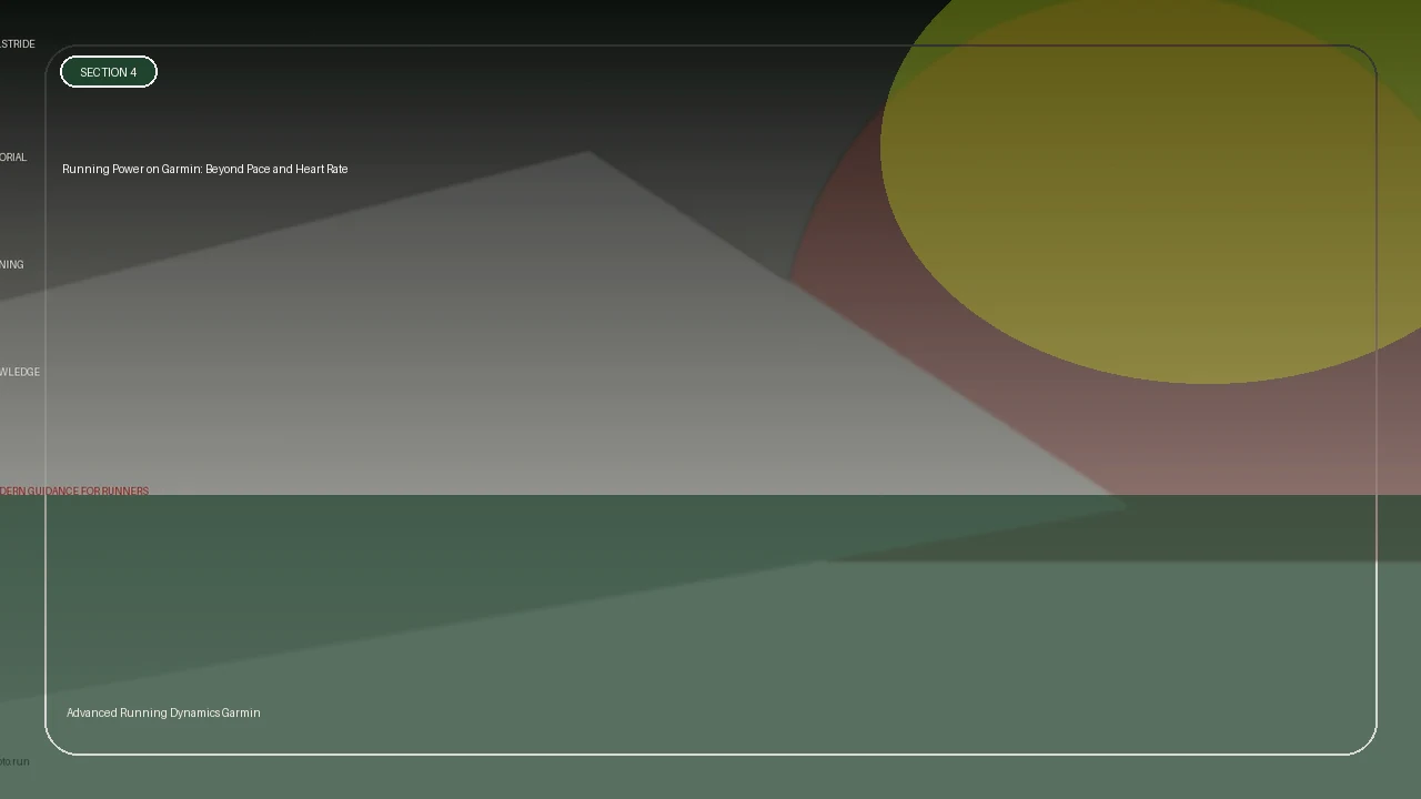 Running Power on Garmin: Beyond Pace and Heart Rate supporting running article image