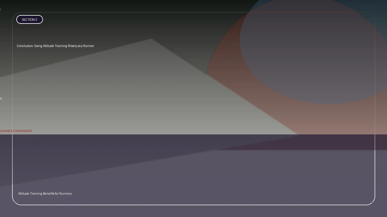 Conclusion: Using Altitude Training Wisely as a Runner supporting running article image