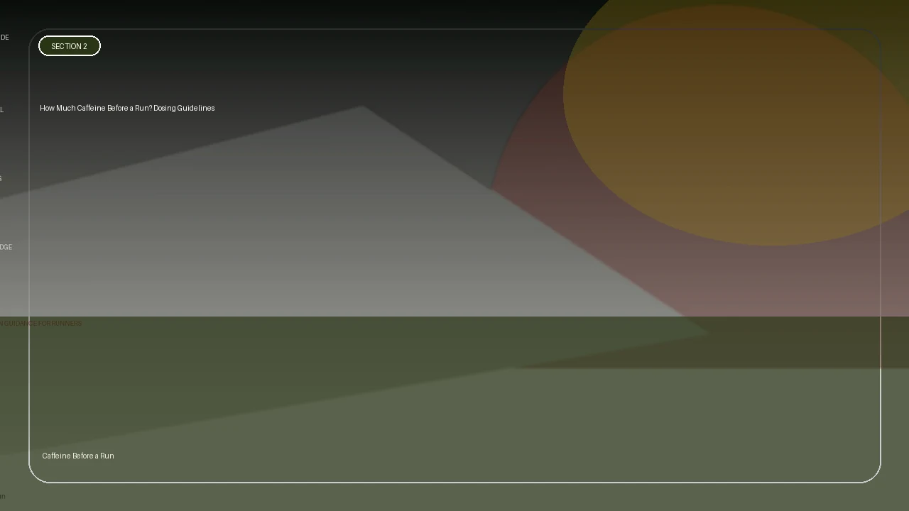 How Much Caffeine Before a Run? Dosing Guidelines supporting running article image