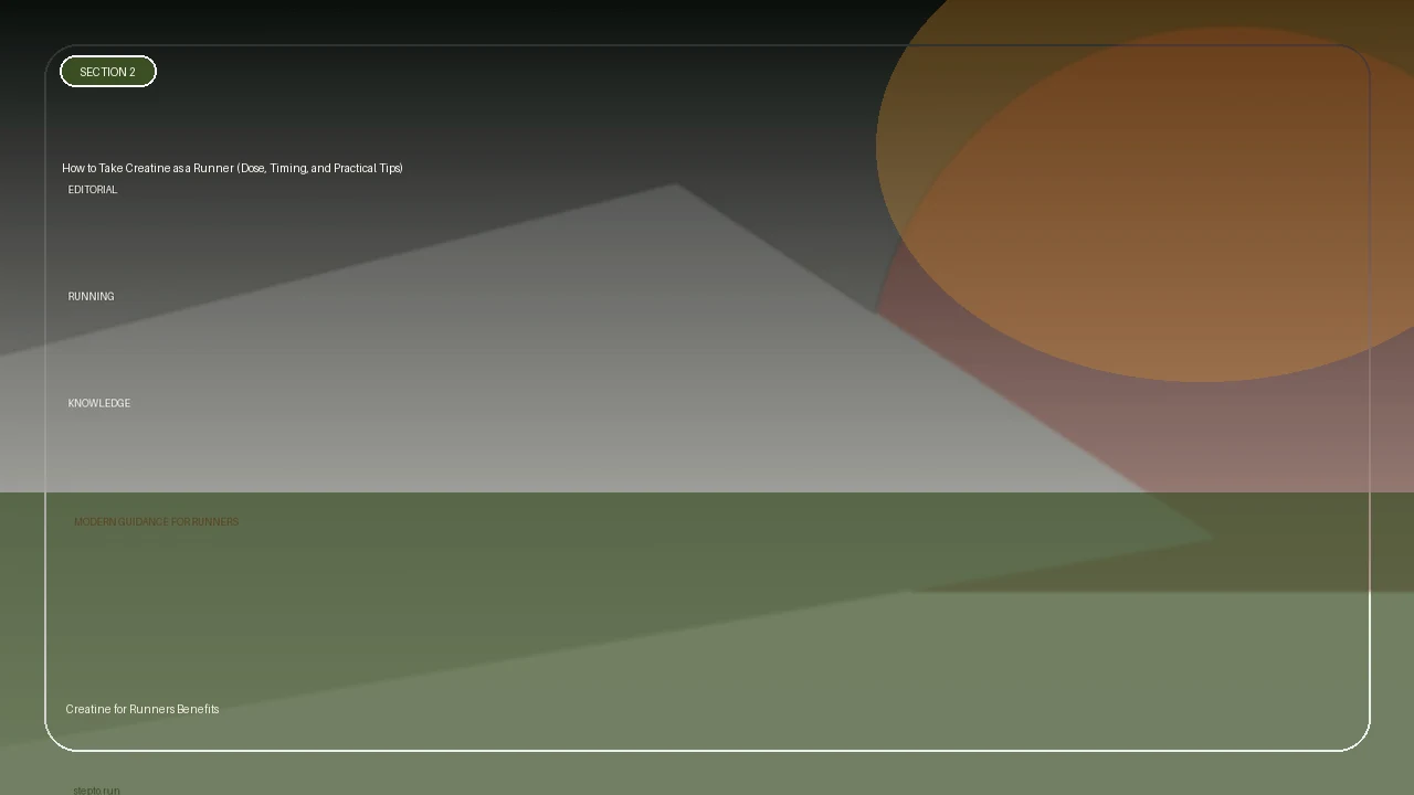 How to Take Creatine as a Runner (Dose, Timing, and Practical Tips) supporting running article image