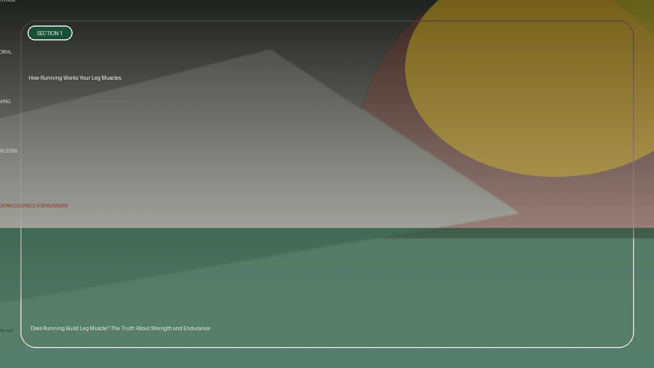 How Running Works Your Leg Muscles supporting running article image