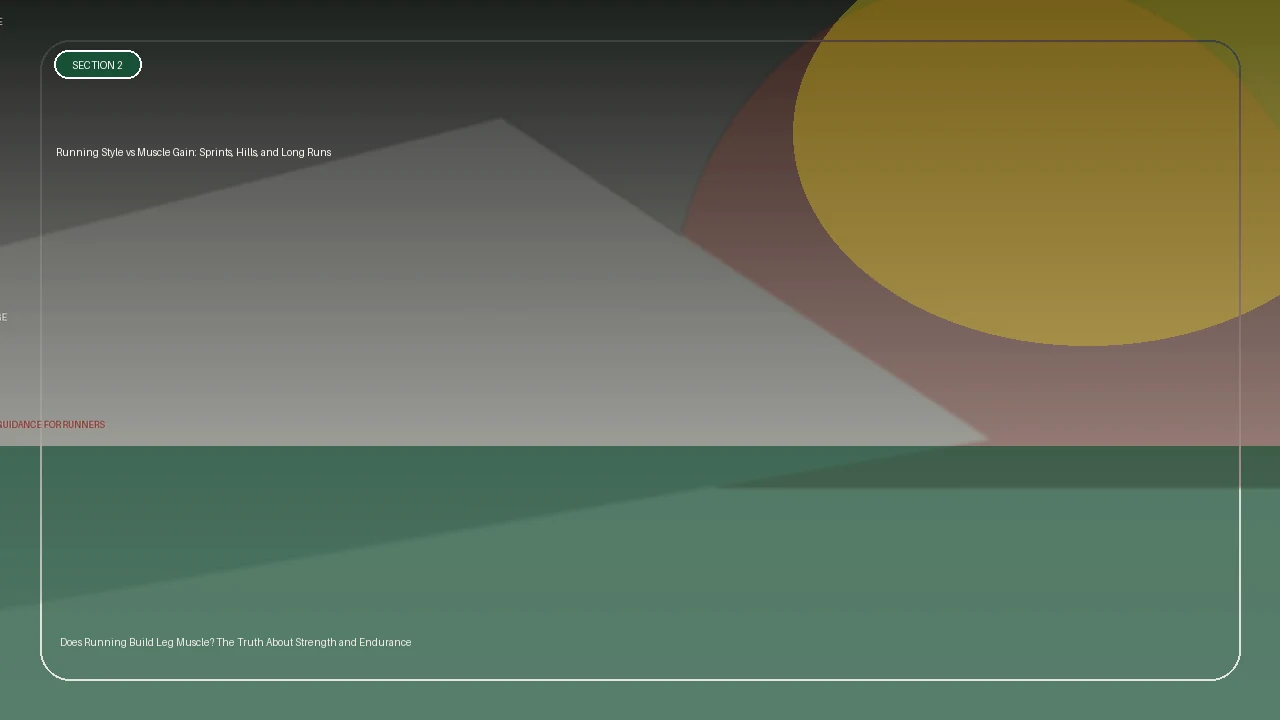 Running Style vs Muscle Gain: Sprints, Hills, and Long Runs supporting running article image