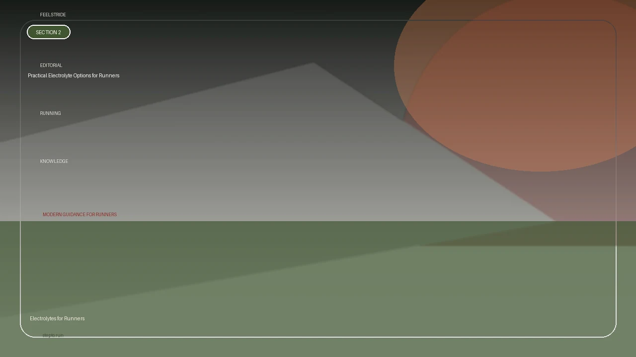 Practical Electrolyte Options for Runners supporting running article image