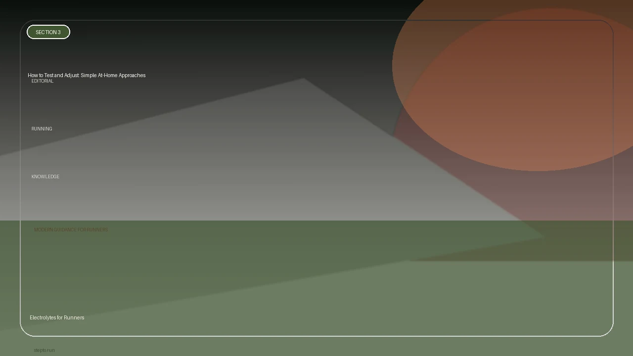 How to Test and Adjust: Simple At-Home Approaches supporting running article image