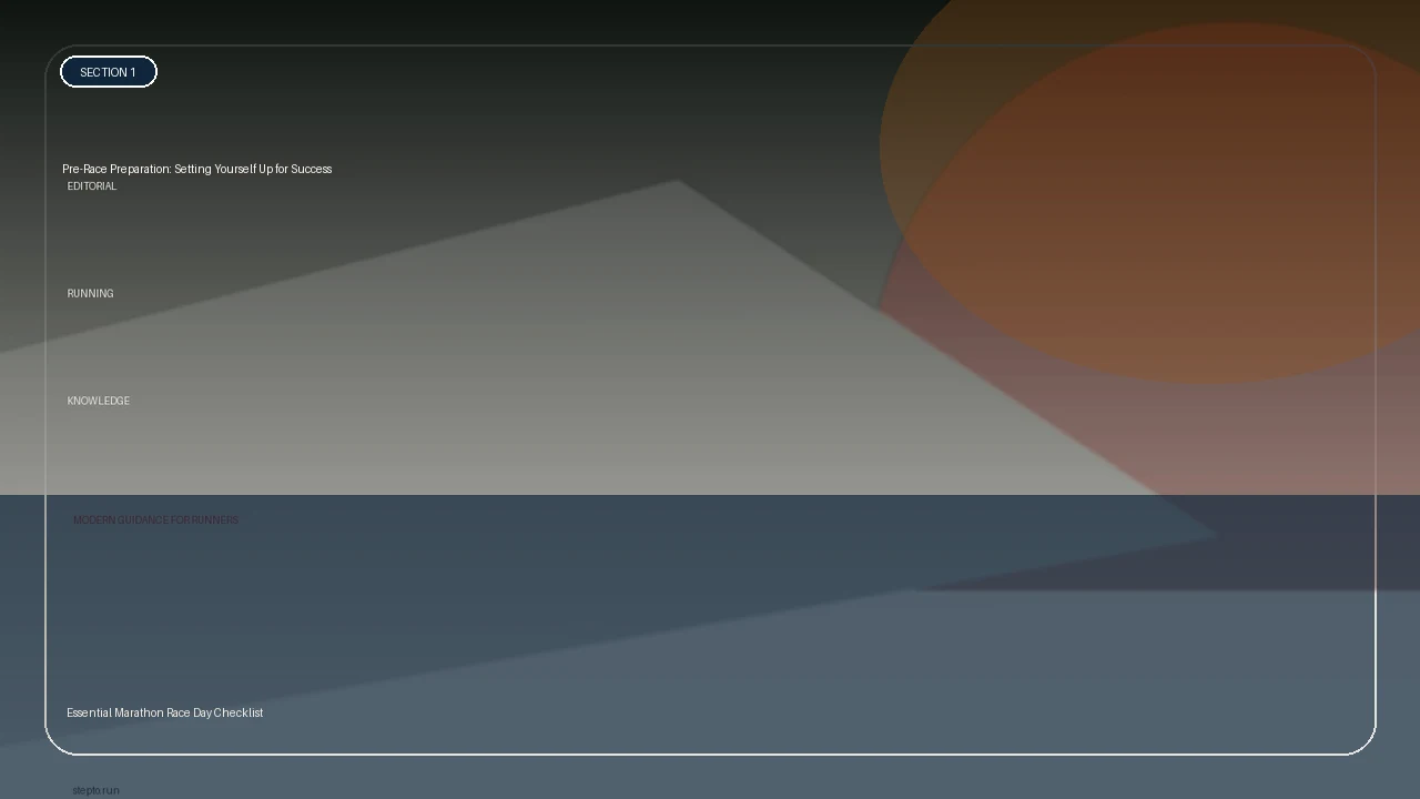 Pre-Race Preparation: Setting Yourself Up for Success supporting running article image