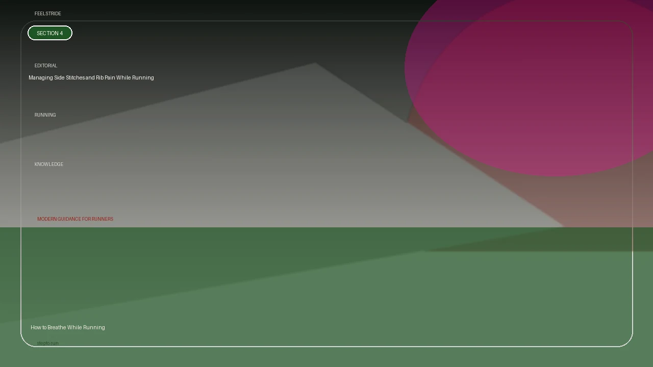 Managing Side Stitches and Rib Pain While Running supporting running article image