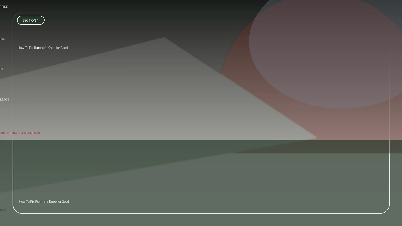 How To Fix Runner&rsquo;s Knee for Good supporting running article image