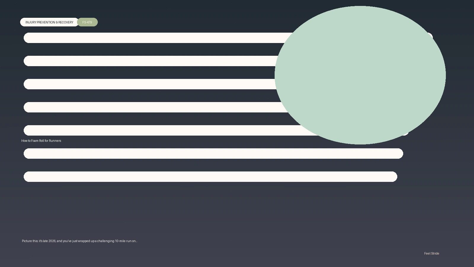 How to Foam Roll for Runners featured image for recovery guidance for runners