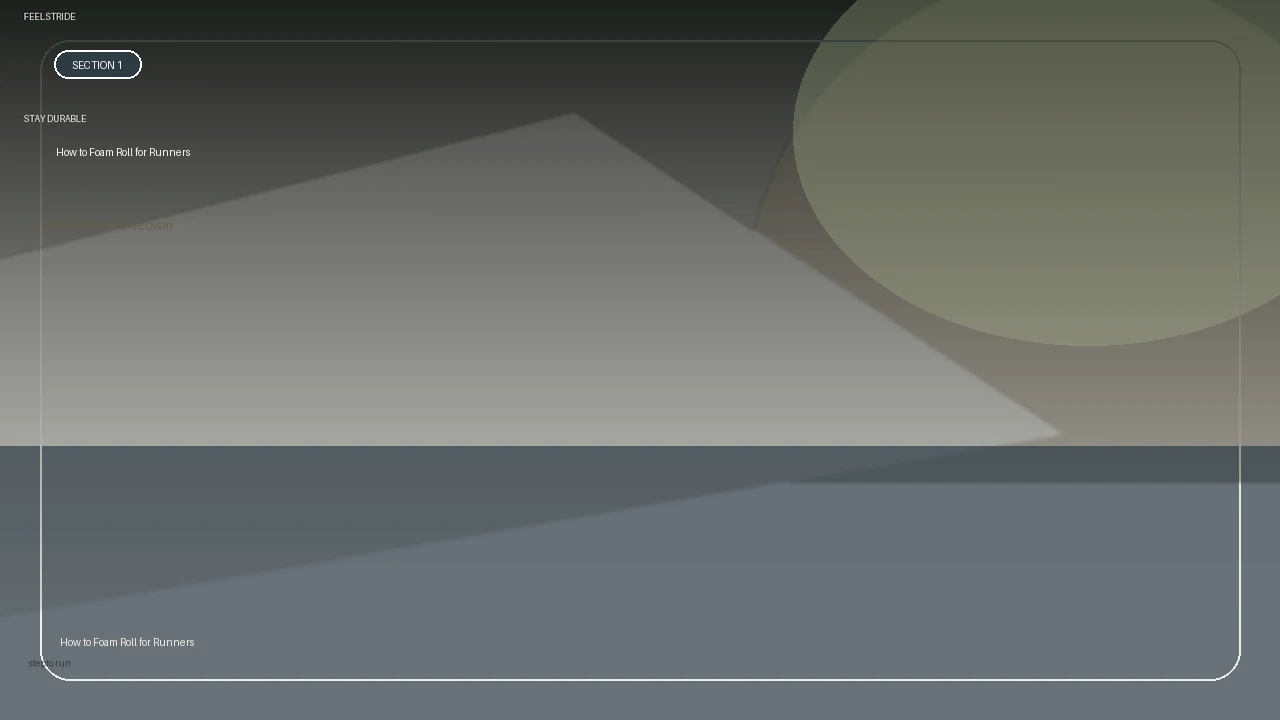 How to Foam Roll for Runners supporting running article image