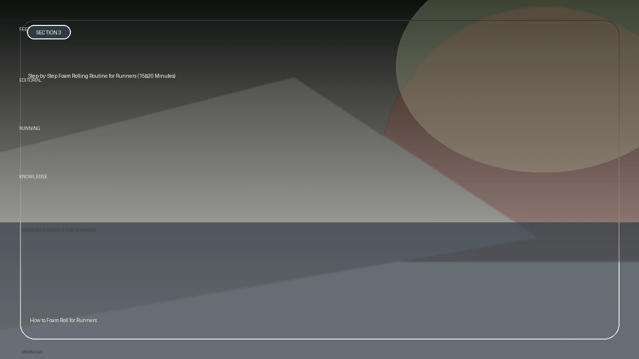 Step-by-Step Foam Rolling Routine for Runners (15–20 Minutes) supporting running article image