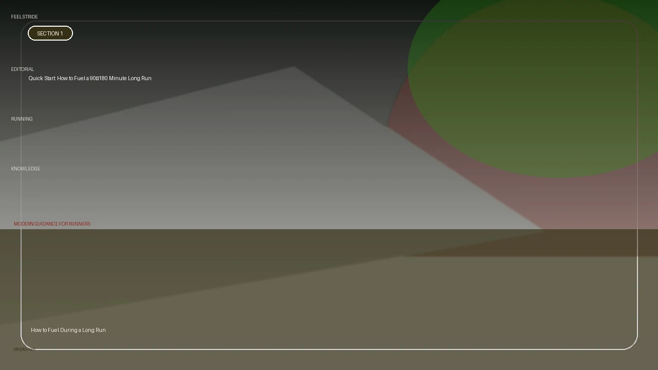 Quick Start: How to Fuel a 90–180 Minute Long Run supporting running article image