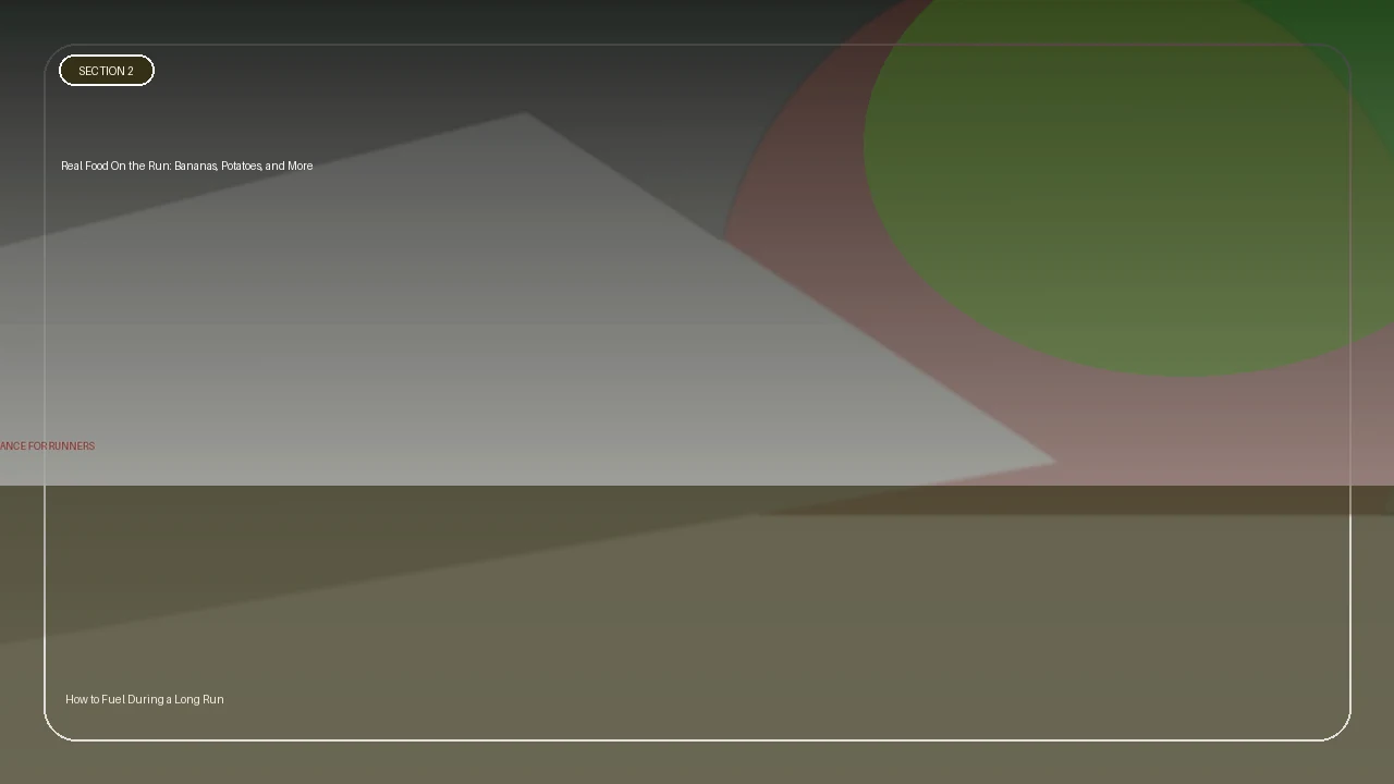 Real Food On the Run: Bananas, Potatoes, and More supporting running article image