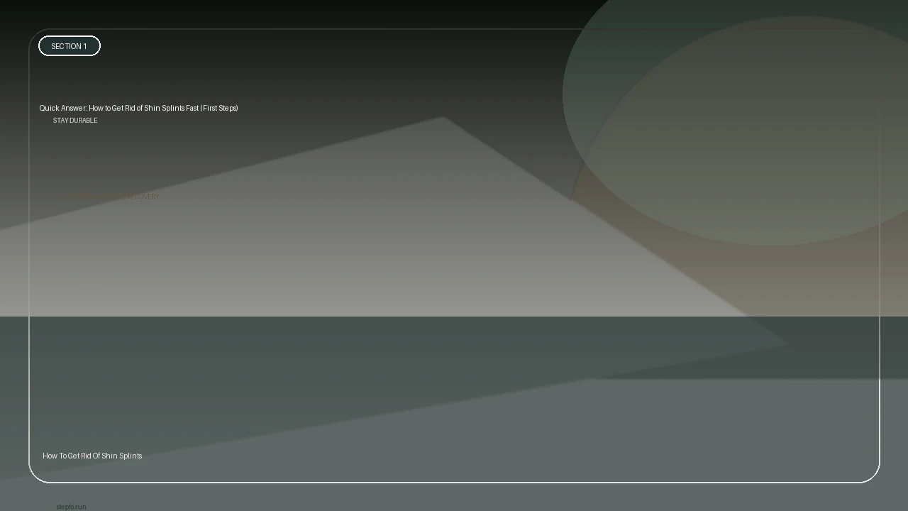 Quick Answer: How to Get Rid of Shin Splints Fast (First Steps) supporting running article image