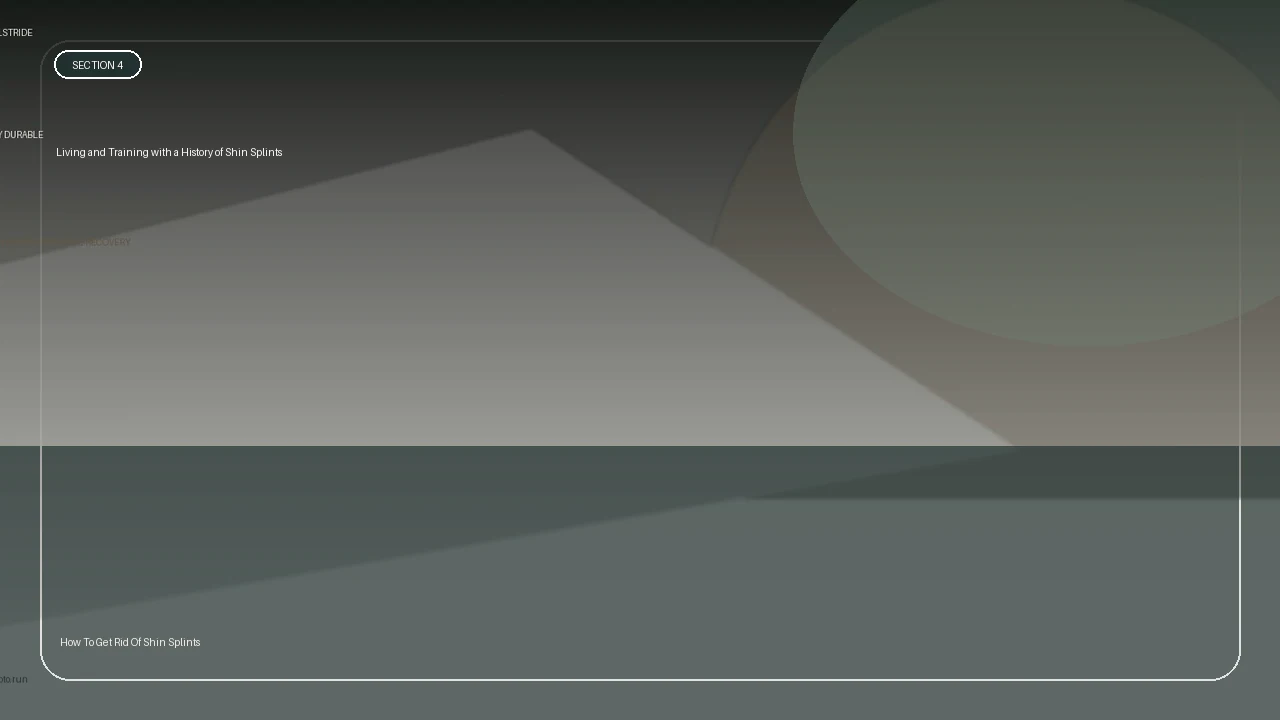 Living and Training with a History of Shin Splints supporting running article image