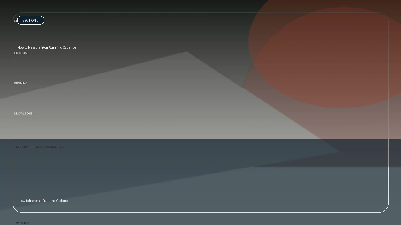 How to Measure Your Running Cadence supporting running article image