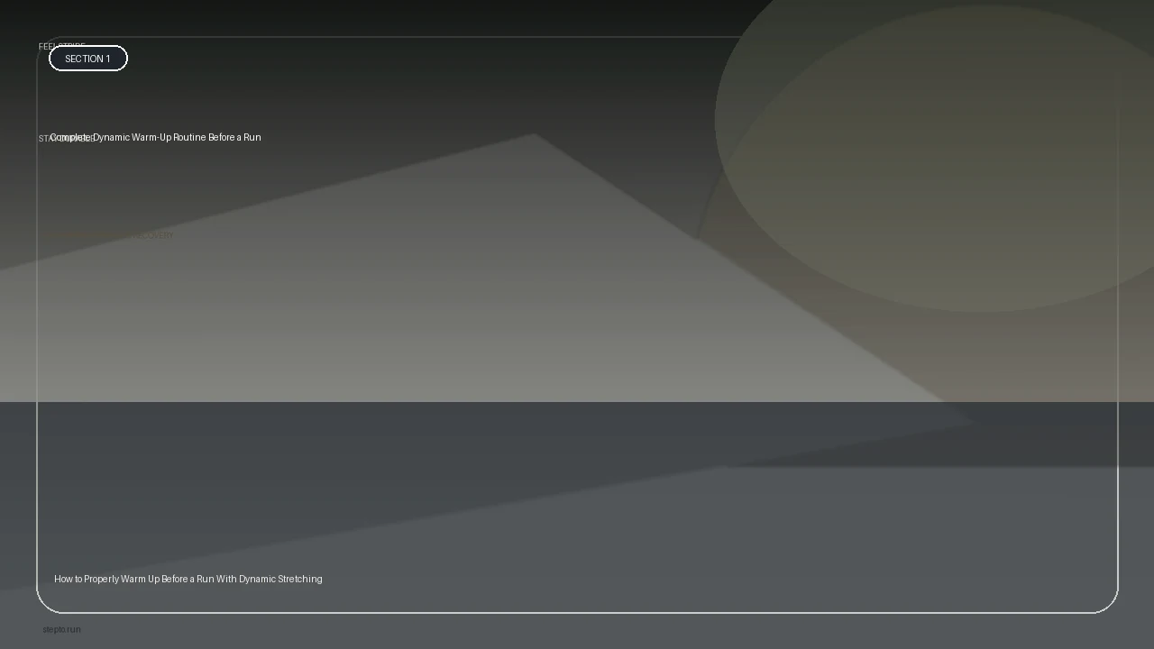Complete Dynamic Warm-Up Routine Before a Run supporting running article image