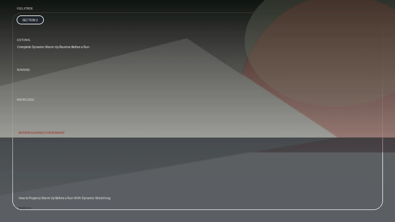 Complete Dynamic Warm-Up Routine Before a Run supporting running article image