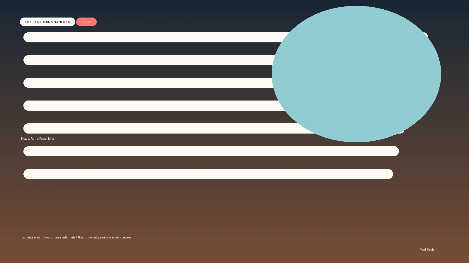 How to Run a Faster Mile featured image for running performance guidance