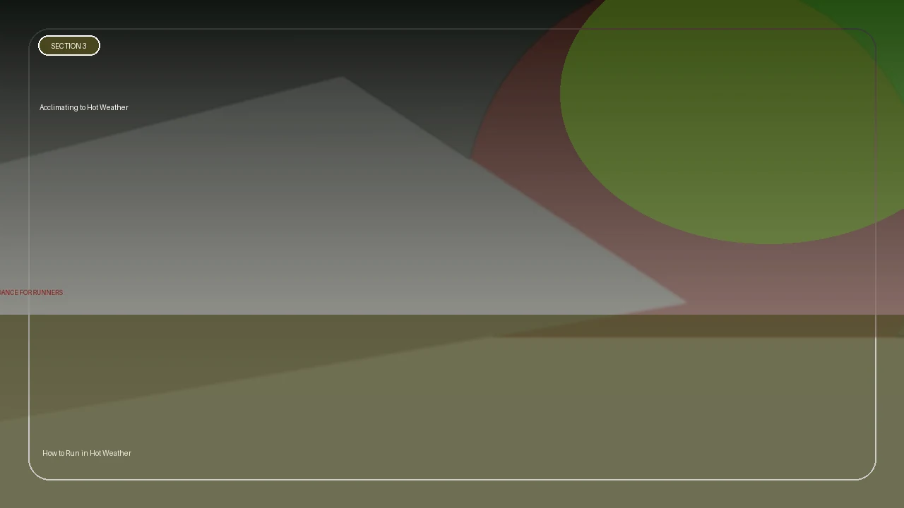 Acclimating to Hot Weather supporting running article image