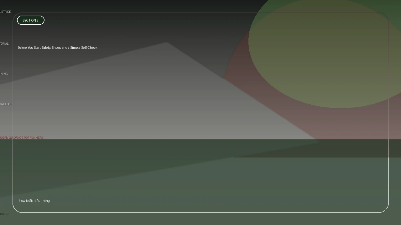 Before You Start: Safety, Shoes, and a Simple Self-Check supporting running article image