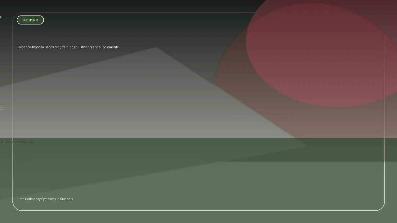 Evidence-based solutions: diet, training adjustments, and supplements supporting running article image