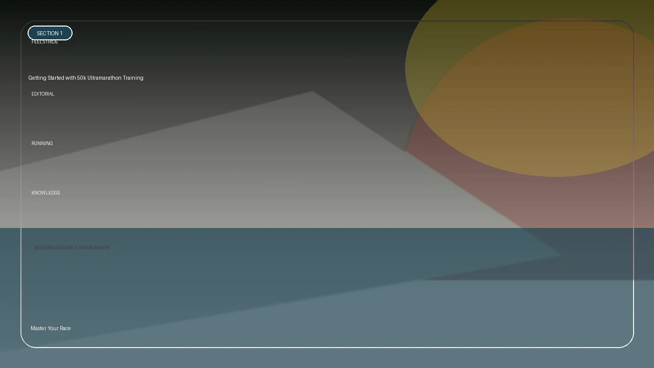 Getting Started with 50k Ultramarathon Training supporting running article image