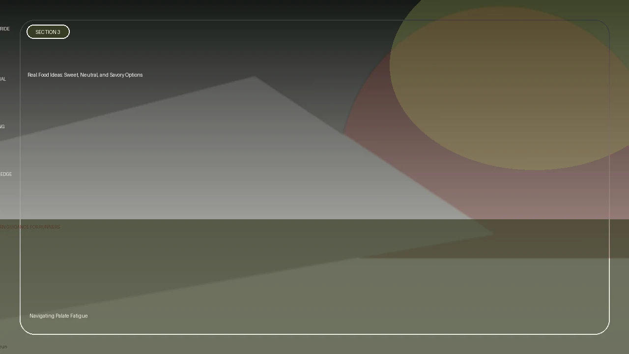 Real Food Ideas: Sweet, Neutral, and Savory Options supporting running article image