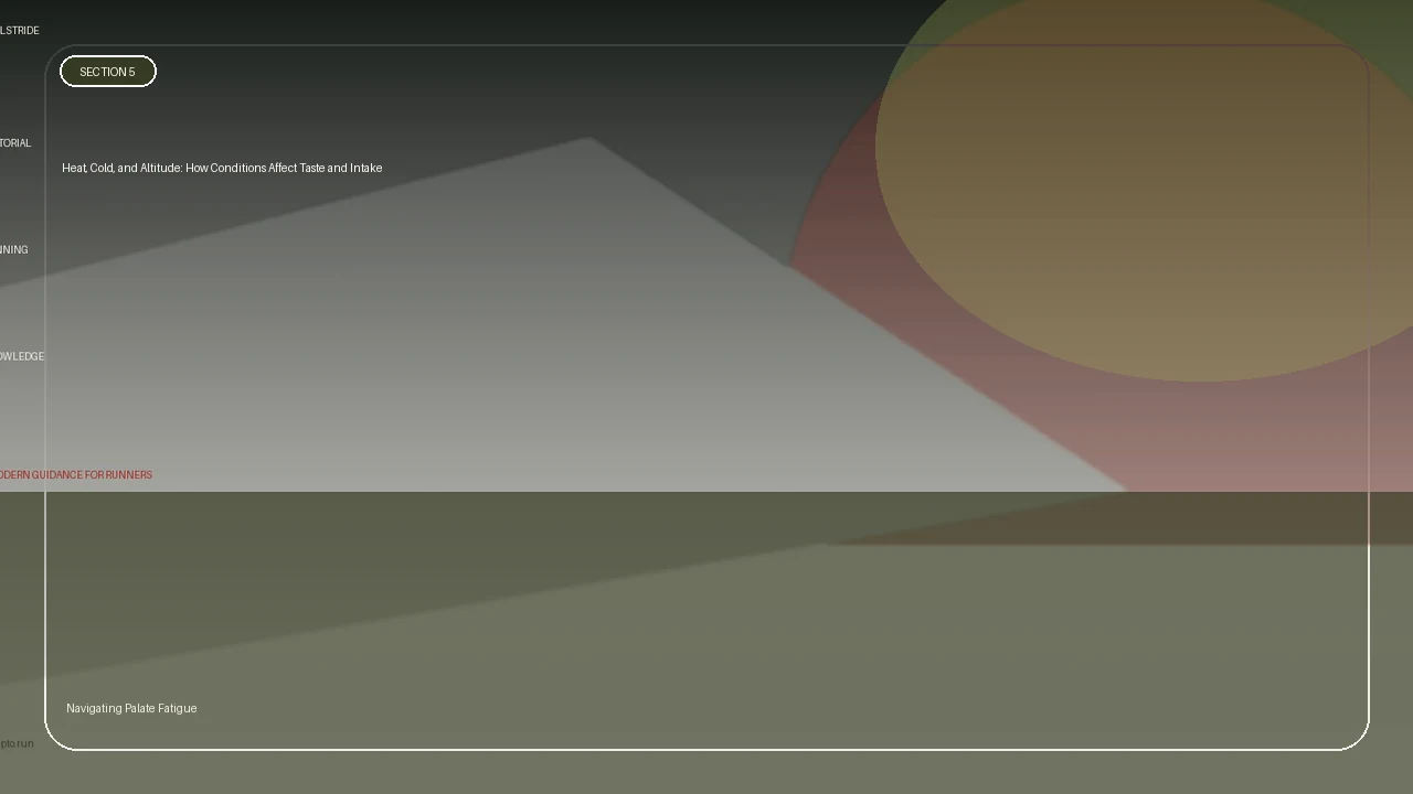 Heat, Cold, and Altitude: How Conditions Affect Taste and Intake supporting running article image