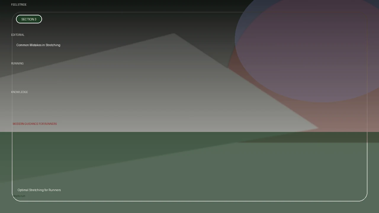 Common Mistakes in Stretching supporting running article image