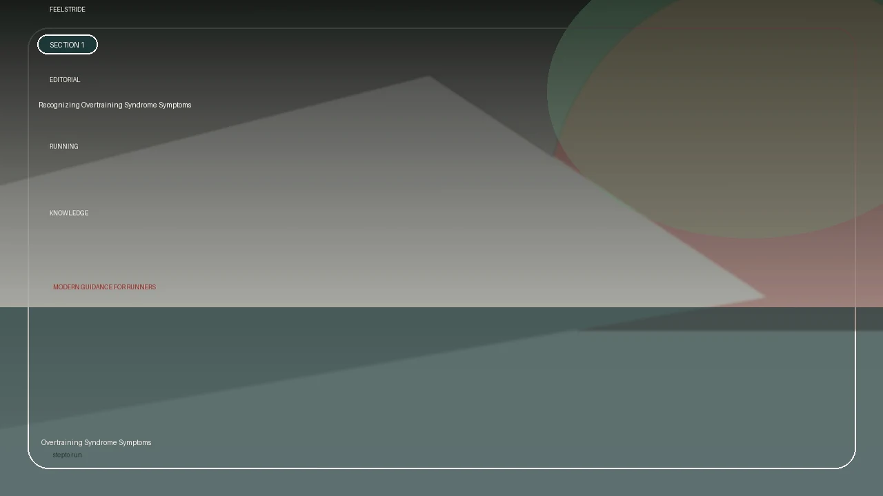 Recognizing Overtraining Syndrome Symptoms supporting running article image