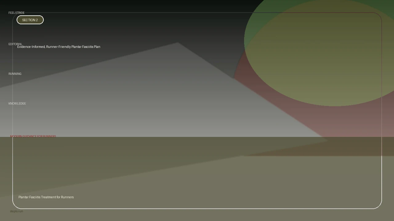 Evidence-Informed, Runner-Friendly Plantar Fasciitis Plan supporting running article image