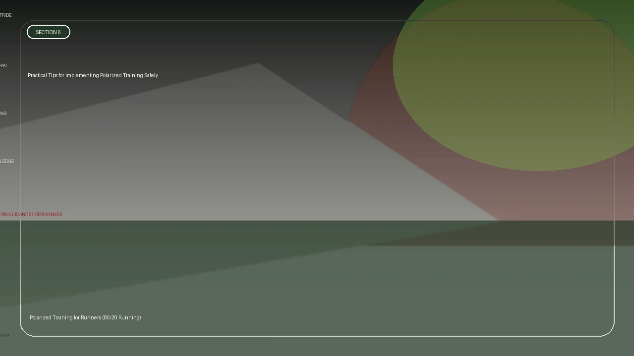 Practical Tips for Implementing Polarized Training Safely supporting running article image