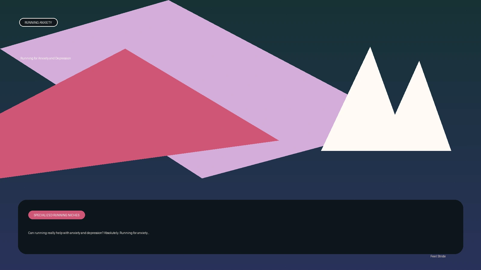 Running for Anxiety and Depression featured image for specialized running guidance