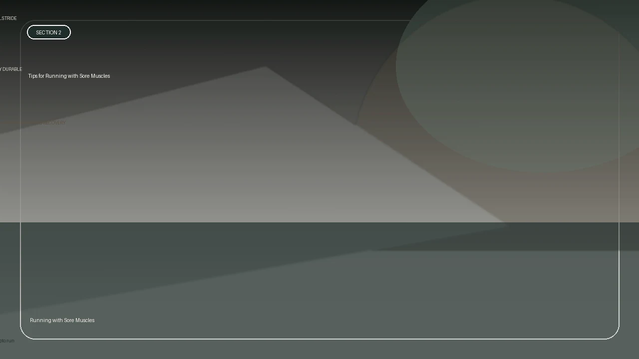 Tips for Running with Sore Muscles supporting running article image