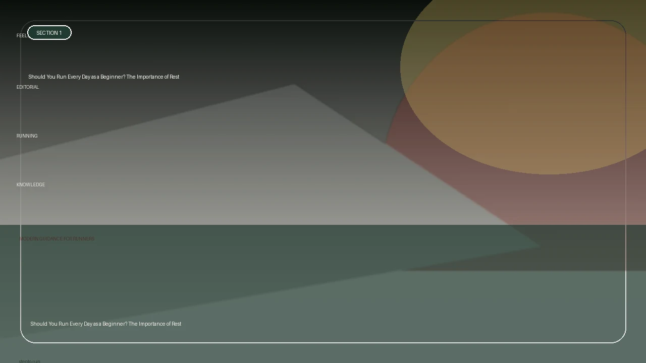 Should You Run Every Day as a Beginner? The Importance of Rest supporting running article image