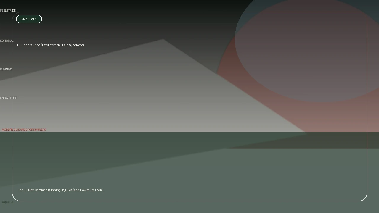 1. Runner’s Knee (Patellofemoral Pain Syndrome) supporting running article image