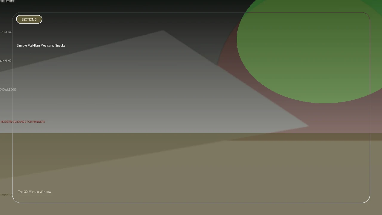 Sample Post-Run Meals and Snacks supporting running article image