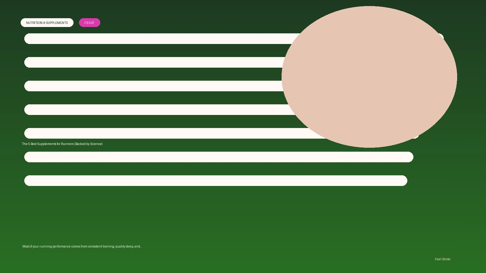 The 5 Best Supplements for Runners (Backed by Science) featured image for running nutrition guidance