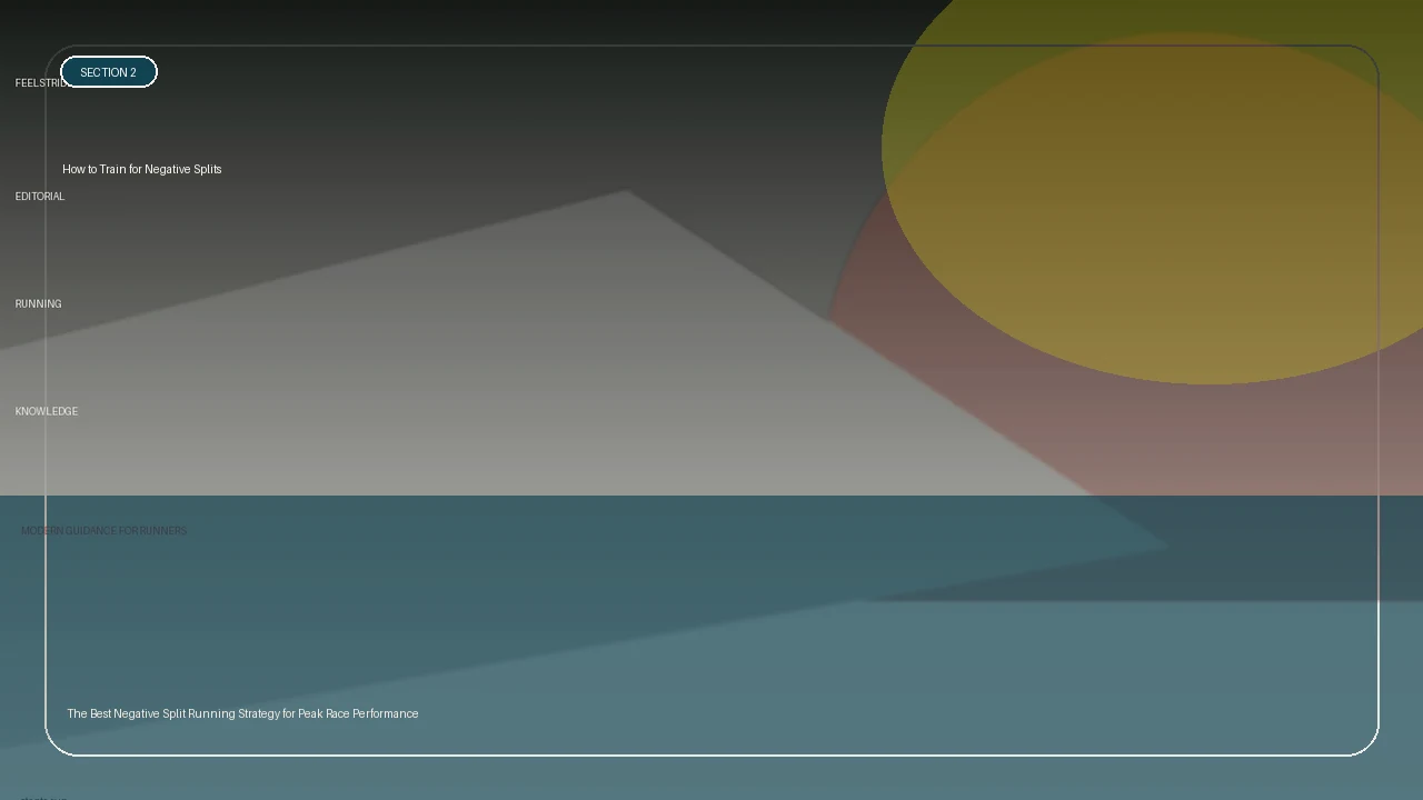 How to Train for Negative Splits supporting running article image