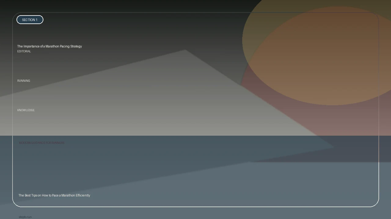 The Importance of a Marathon Pacing Strategy supporting running article image