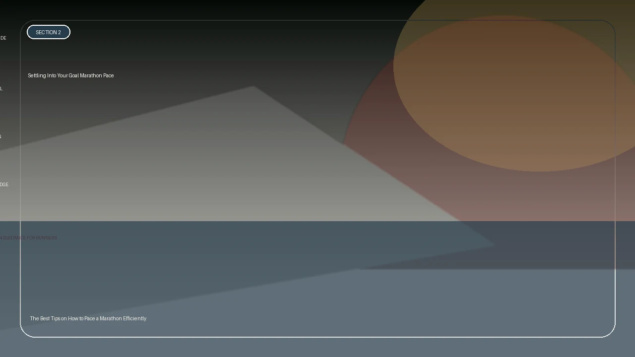 Settling Into Your Goal Marathon Pace supporting running article image