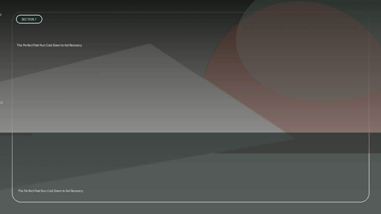 The Perfect Post-Run Cool Down to Aid Recovery supporting running article image