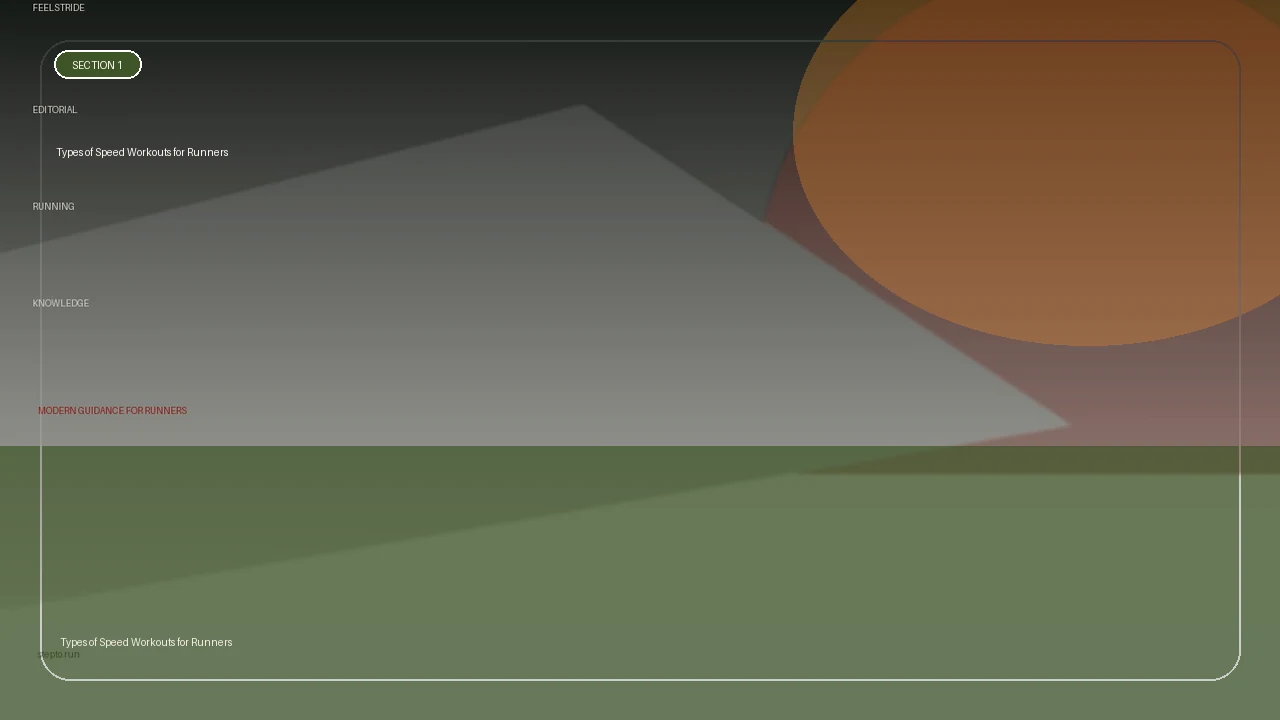 Types of Speed Workouts for Runners supporting running article image