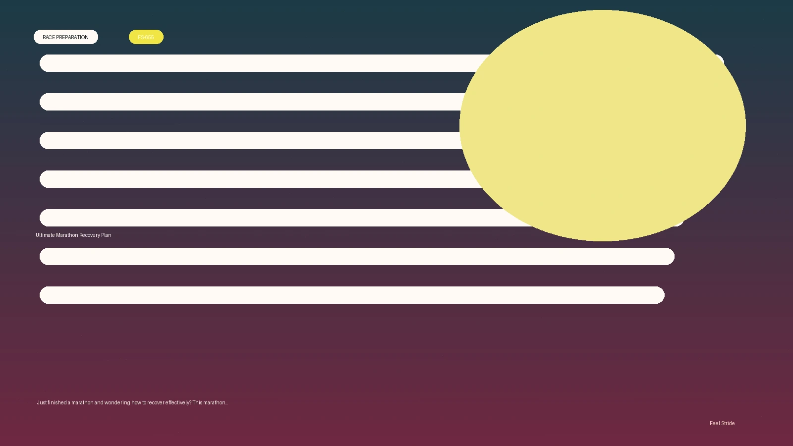 Ultimate Marathon Recovery Plan featured image for race preparation guidance