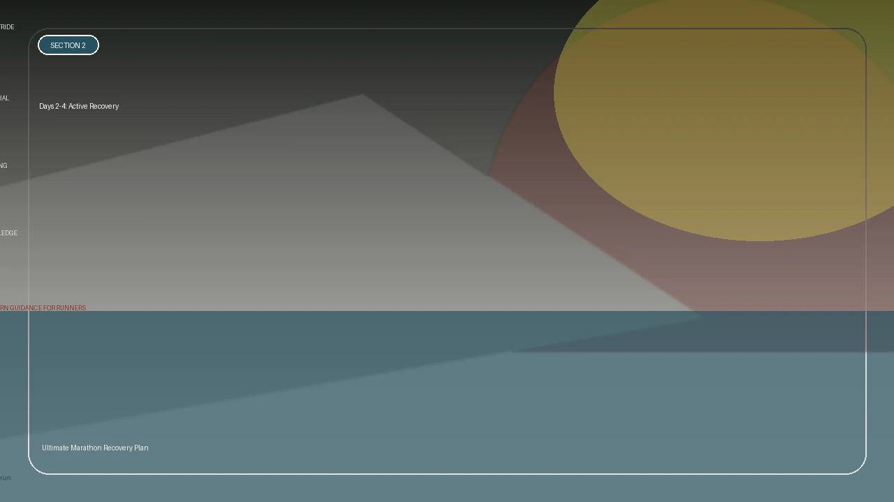 Days 2 4: Active Recovery supporting running article image