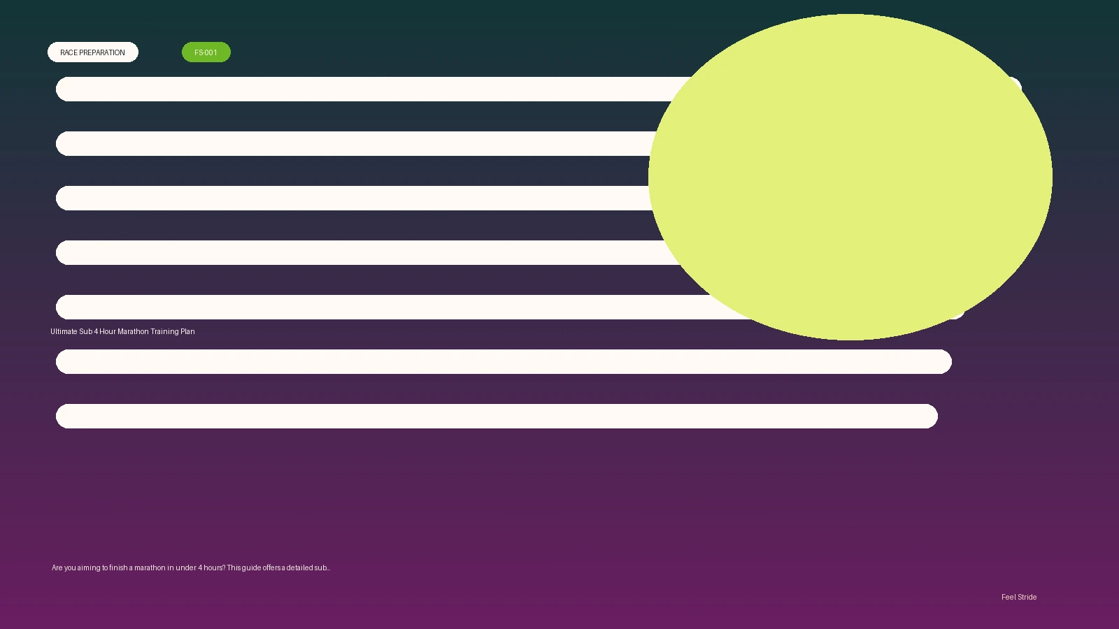 Ultimate Sub 4 Hour Marathon Training Plan featured image for race preparation guidance