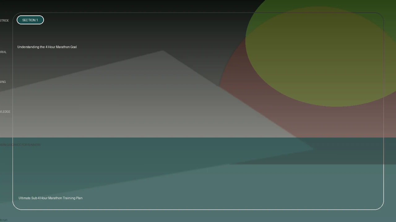 Understanding the 4 Hour Marathon Goal supporting running article image